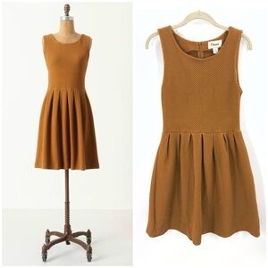 Anthropologie Ganni Noon & Night Ponte Dress Small Textured Fit Flare Minimalist